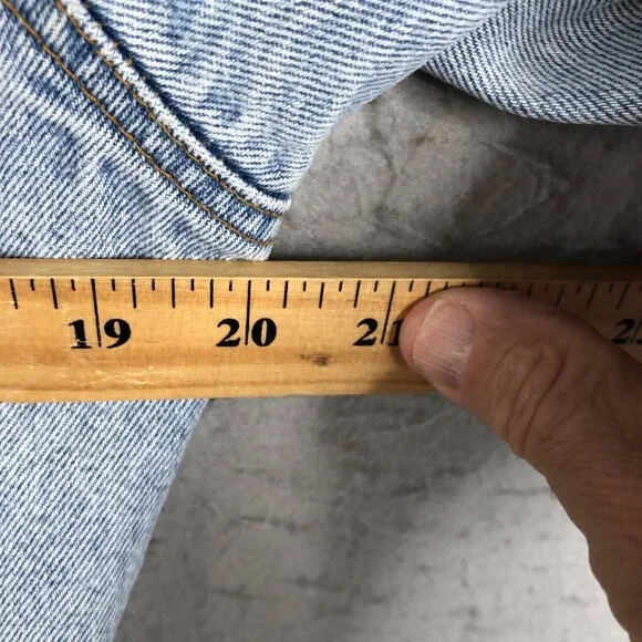 Vintage Old Navy Jean Jacket Womens Large Sunwashed Distressed Y2K 90s Western - Picture 5 of 16